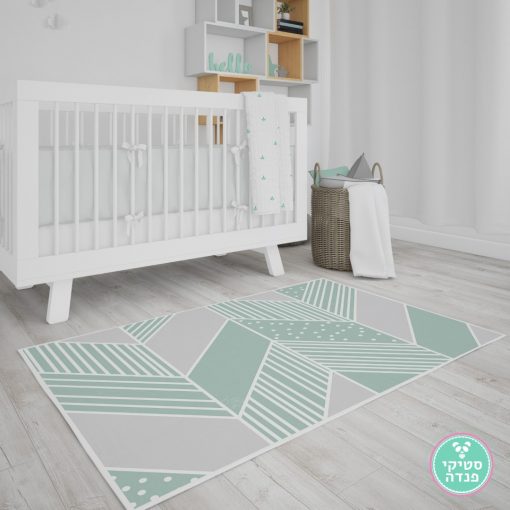 שטיח PVC נורדי לחדר ילדים - טקסטורה גיאומטרית
