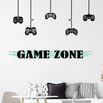 מדבקות קיר לחדר גיימינג GAME ZONE