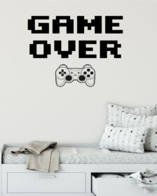 מדבקות קיר לחדר גיימינג GAME OVER