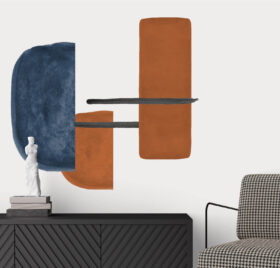 מדבקות אמנות מודרנית עכשווית לסלון