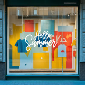 מדבקות לחלונות ראווה